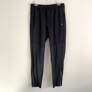 VRST Mens Accelerate Run Pant Size Medium Black Running Golf Stretch Reflective